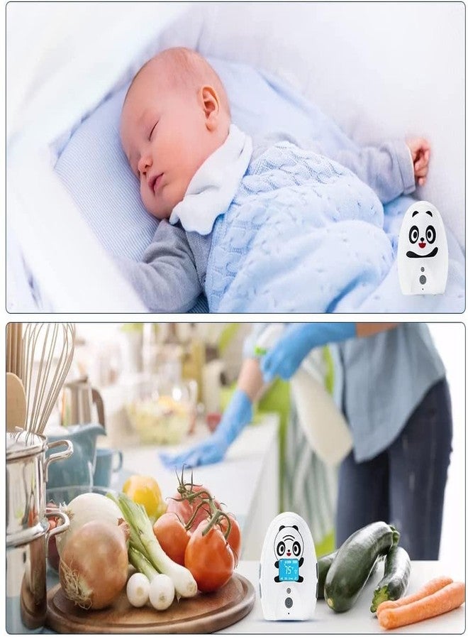TimeFlys Audio Baby Monitor TimeFlys Mustang Panda, Both Unit Portable, Talk Back Intercom, Long Range up to 1000 ft, Temperature Monitoring and Warning, Lullabies, Vibration, LCD Display, Night Light - Image 3